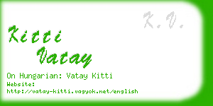 kitti vatay business card